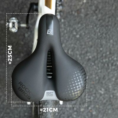 4. Rockbros 6876 comfortable ergonomic bicycle saddle - black