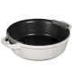 3. Set of 3 cast-iron dishes with lid STAUB 40508-388-0 – White Truffle, 24 cm
