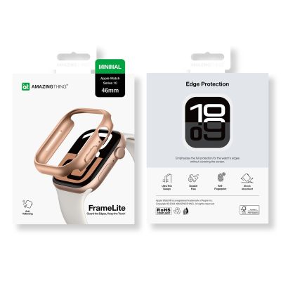 9. AmazingThing Minimal Case for Apple Watch 46mm – Rose Gold