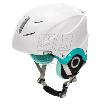 Meteor Lumi ski helmet white / mint 24858-24860