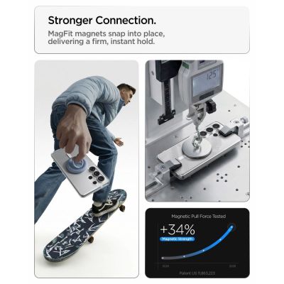 10. Spigen Ultra Hybrid Mag MagSafe Case for Samsung Galaxy S26 Ultra - Clear and White