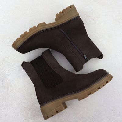 14. Women's Chocolate Brown Leather Chelsea Boots Sergio Leone TR25733-S