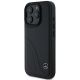 2. Mercedes MB Curved Stitches Leather iPhone 16 Pro Case - Black
