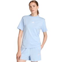 Women's adidas Essentials 3-Stripes Cotton T-shirt, light blue KB7119