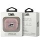 3. Karl Lagerfeld Monogram Karl & Choupette Head Case for AirPods 3 - Pink