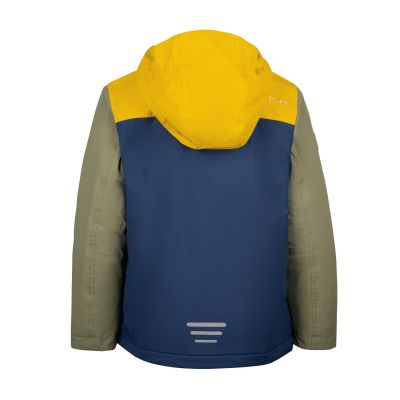 2. Trollkids Kids Kirkenes Anorak Waterproof Rain Jacket Yellow/Blue (322-703)