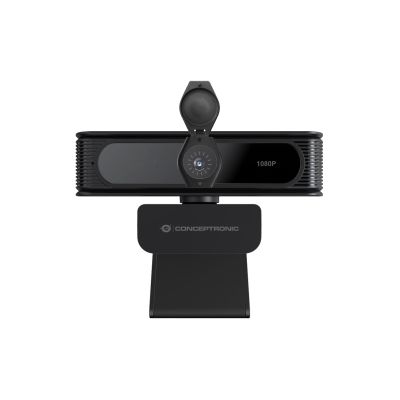 6. CONCEPTRONIC USB-A2.0 Webcam 80° 1080P/30Hz FullHD + Microphone B/W