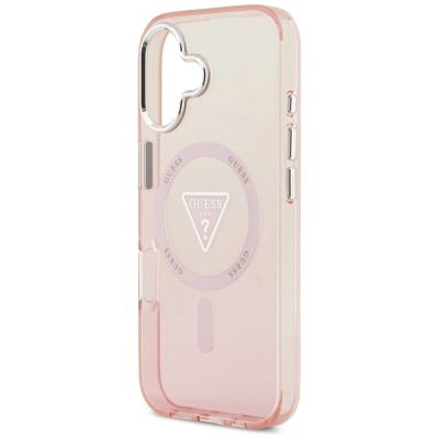 6. Guess IML Gradient Triangle Logo MagSafe Case for iPhone 17 - Pink