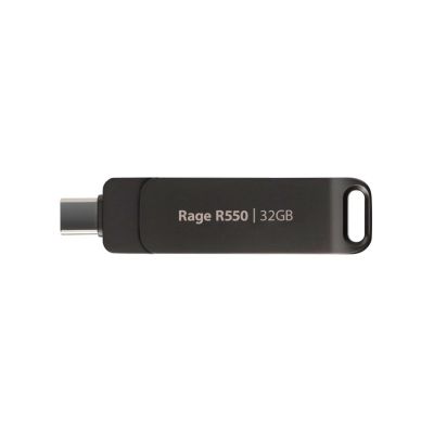 3. Patriot Rage R550 32GB Dual USB A+C, Alu, 100MBs