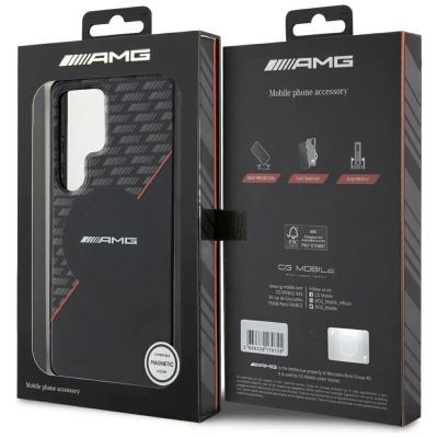 8. AMG Double Layer Rhombs MagSafe Case for Samsung Galaxy S25 Ultra - Black/Red