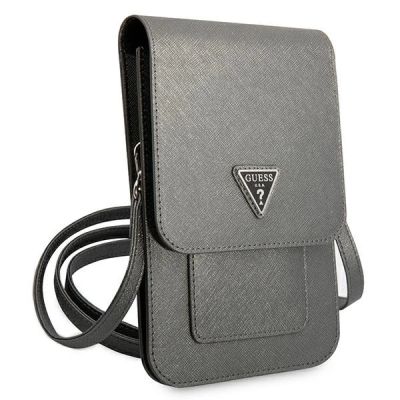 3. Guess Handbag GUWBSATMGR gray / gray Saffiano Triangle