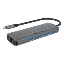 ICY BOX IB-DK4034a-CPD Wired USB 3.2 Gen 1 (3.1 Gen 1) Type-C Aluminum, Silver