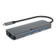 ICY BOX IB-DK4034a-CPD Wired USB 3.2 Gen 1 (3.1 Gen 1) Type-C Aluminum, Silver