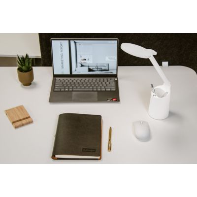 8. Modern LED desk lamp Activejet FUTURE white with built-in rechargeable battery