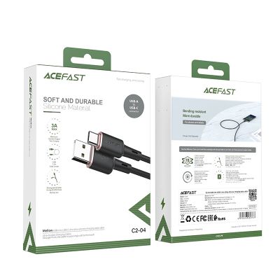 5. Acefast USB cable - USB Type C 1.2m, 3A black (C2-04 black)