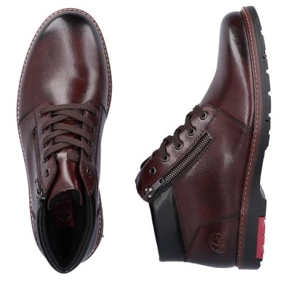 40. Rieker M RKR625 comfortable leather ankle boots lined with wool, brown