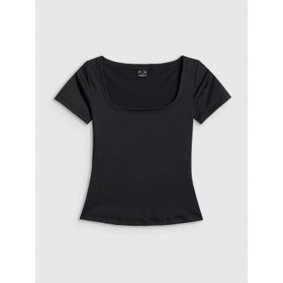 6. Women's slim plain T-shirt 4F 4FRSS26TTSHF3633-20S