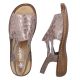 4. Comfortable women's slip-on sandals in beige Rieker 608D1-60