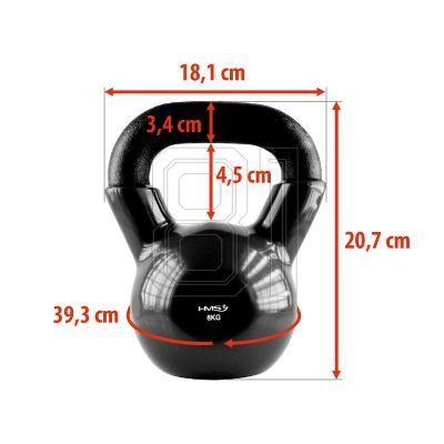 28. Kettlebell cast iron Black HMS KNV08