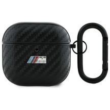 BMW BMA4CMPUCA AirPods 4 cover black/black PU Carbon M Collection