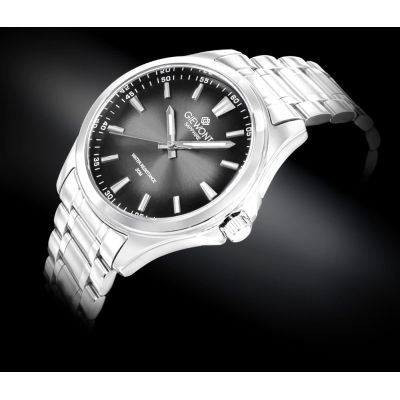 2. Giewont Elegance Sapphire Silver Black Men's Watch GW5160-B2
