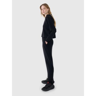 3. Women's sweatpants joggers with modal 4F 4FWSS25TTROF1010-20S