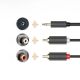 5. Ugreen AV102 10511 cable 3.5 mm mini jack (male) / 2RCA (male) 1.5m - gray