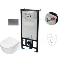 6-in-1 concealed toilet set