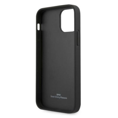 7. BMW Leather Perforated Sides Case for iPhone 12 Pro Max - Black