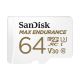 SANDISK MAX ENDURANCE microSDXC CARD 64GB with adapter
