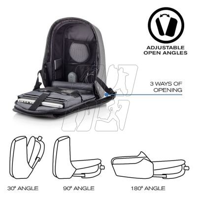 14. XD DESIGN ANTI-THEFT BACKPACK BOBBY HERO REGULAR GREY P/N: P705.292