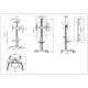 5. Mobile TV Stand LED/LCD/PDP 37-70 Inches 50kg Adjustable