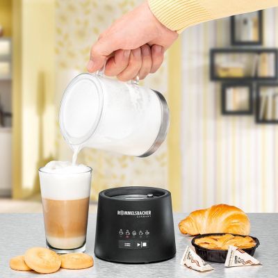 6. Rommelsbacher MS 625 Milk Frother/Warmer Automatic Milk Frother/Warmer Black, Stainless Steel