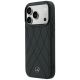 2. Mercedes Leather Crossed Lines MagSafe Case for iPhone 17 Pro / 18 Pro - Black