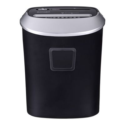 15. Activejet ASH-1201D shredder, P-3, 25 l, 5x38 mm shreds, 12 sheets, black and silver.