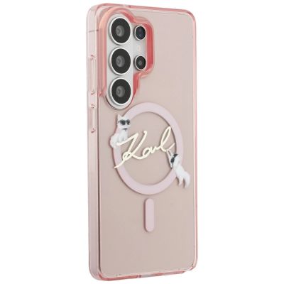 4. Karl Lagerfeld IML KC Script MagSafe Case for Samsung Galaxy S26 Ultra - Pink