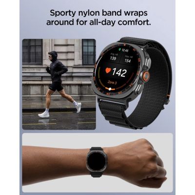 5. Spigen WBF1 Strap for Samsung Galaxy Watch Ultra 47mm - Black