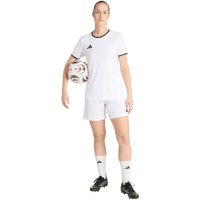 7. adidas Entrada 26 Women's White Shorts JZ2537
