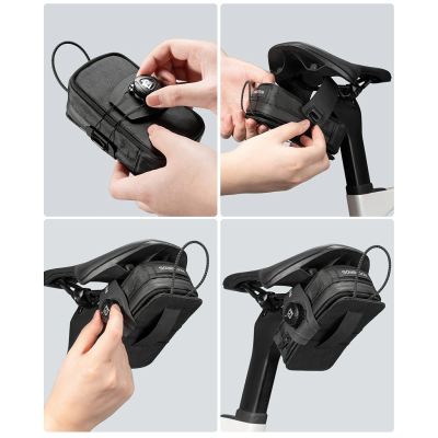11. Rockbros P010 multifunctional saddle bag with bottle holder - black