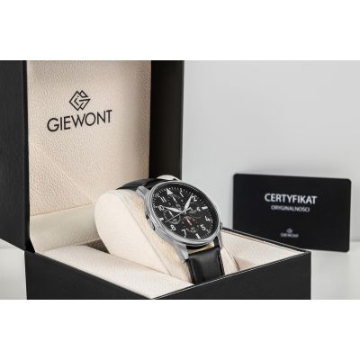 7. Giewont Chronograph Sapphire Black Silver Men's Watch GW5630-A2