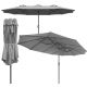 16. GARDEN UMBRELLA XXXL 2.7x4.6M GRAY SASKA GARDEN