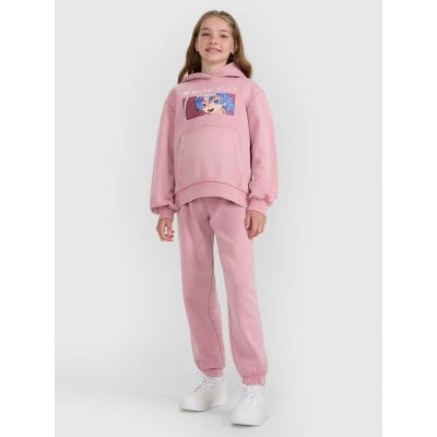 7. Girls' sweatshirt with hood, open, 4F 4FJRAW25TSWSF2294-54S