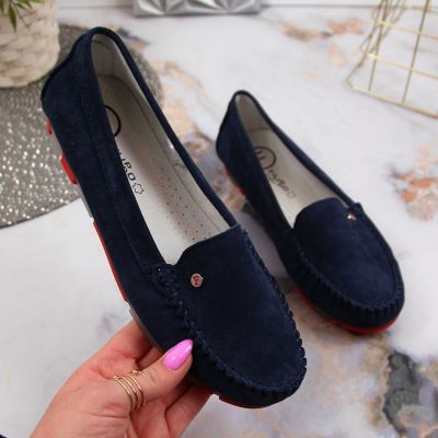 2. Filippo W PAW201D navy blue suede leather moccasins 