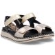 4. Women's metallic gold leather platform sandals Remonte by Rieker D3J50-90