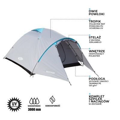 11. NILS CAMP ROCKER NC6013 3-person tent