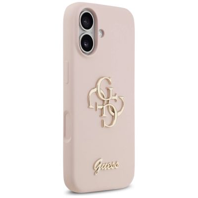 4. Guess Silicone Big 4G Script Case for iPhone 17 - Pink