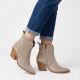 5. Women's leather cowboy boots beige Big Star TT274958