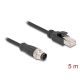 3. DeLOCK M12 A-coded 8-pin male to RJ45 male PVC cable, 5 m