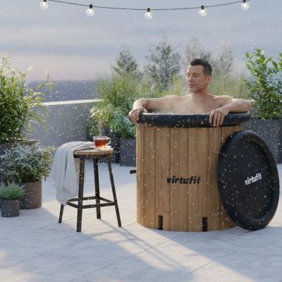 49. VIRTUFIT ICE BATH XXL - 375 LITERS - IMITATION WOOD - WITH ACCESSORIES