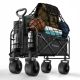 23. Wozinsky WZP-100 beach, tourist, garden trolley, durable, wide wheels, with safety net up to 100 kg - black